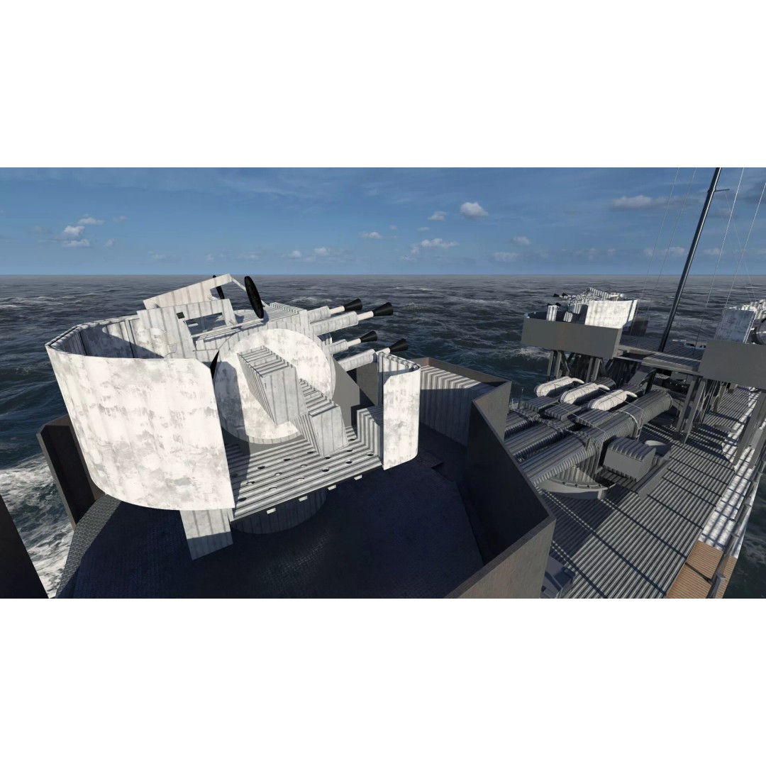 WW2 Britain Royal Navy Fast Gunboat 3D Model – Detailed Military Vessel, OBJ/FBX - View 37
