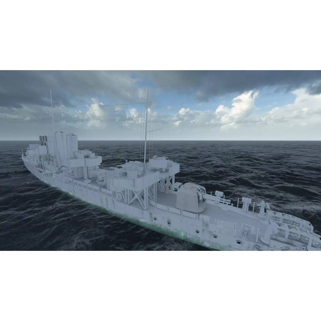 WW2 Britain Royal Navy Fast Gunboat 3D Model – Detailed Military Vessel, OBJ/FBX - View 43
