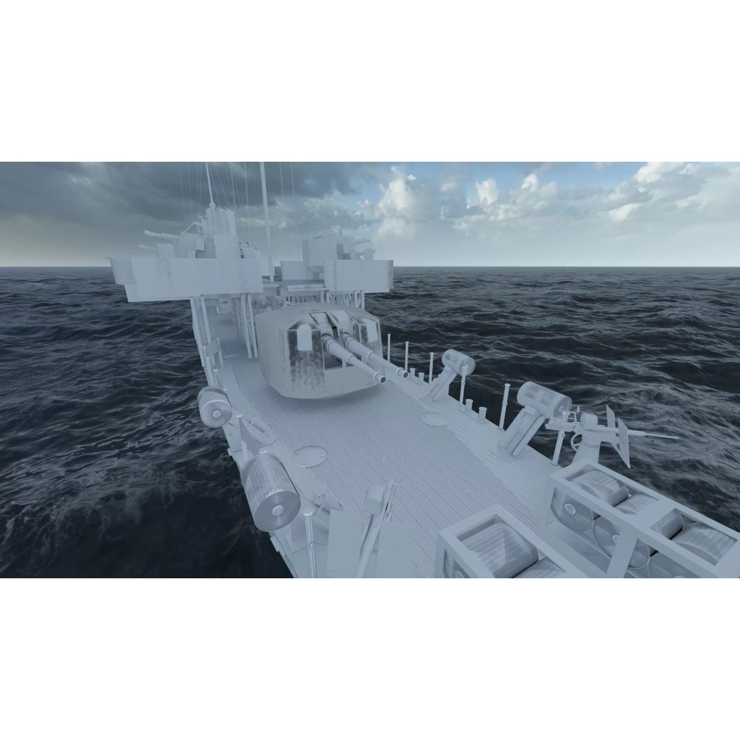 WW2 Britain Royal Navy Fast Gunboat 3D Model – Detailed Military Vessel, OBJ/FBX - View 44