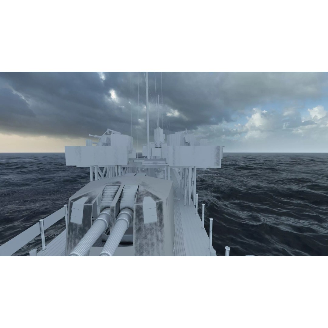 WW2 Britain Royal Navy Fast Gunboat 3D Model – Detailed Military Vessel, OBJ/FBX - View 45