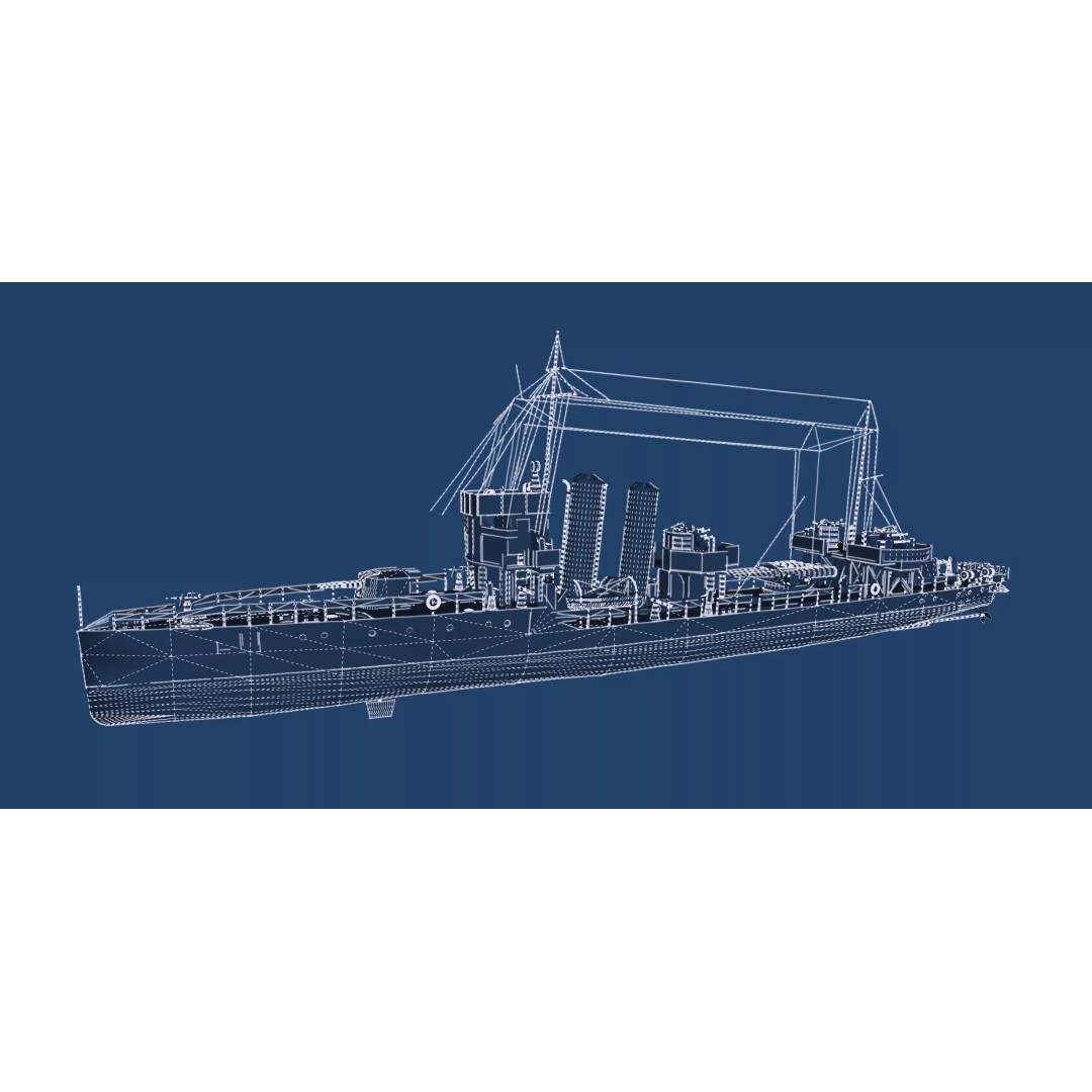 WW2 Britain Royal Navy Fast Gunboat 3D Model – Detailed Military Vessel, OBJ/FBX - View 49