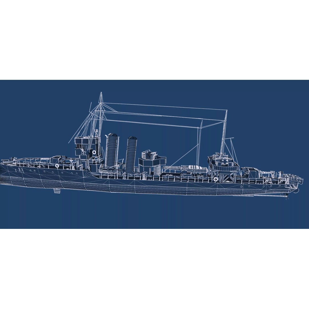 WW2 Britain Royal Navy Fast Gunboat 3D Model – Detailed Military Vessel, OBJ/FBX - View 50