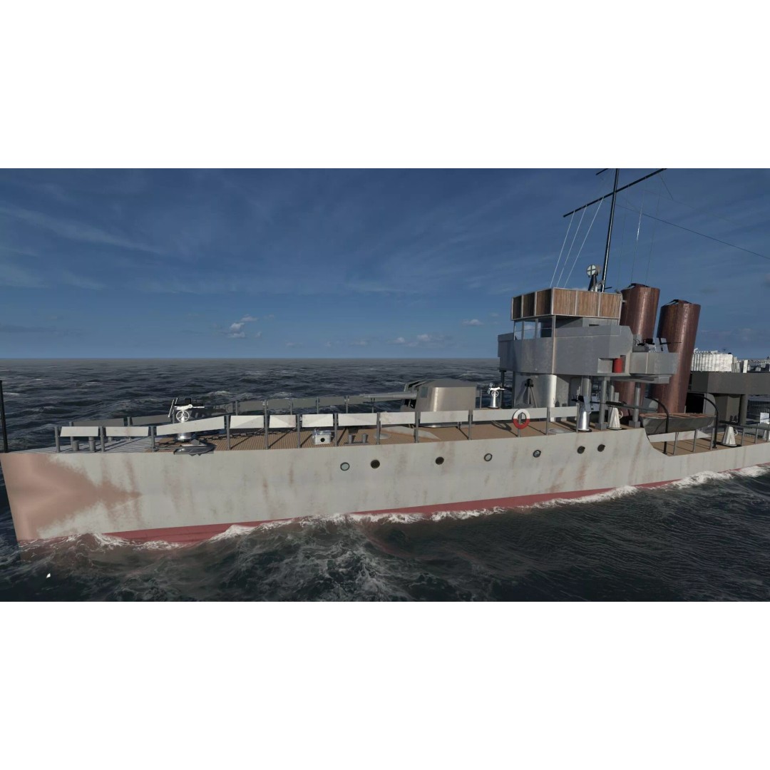 WW2 Britain Royal Navy Fast Gunboat 3D Model – Detailed Military Vessel, OBJ/FBX - View 9