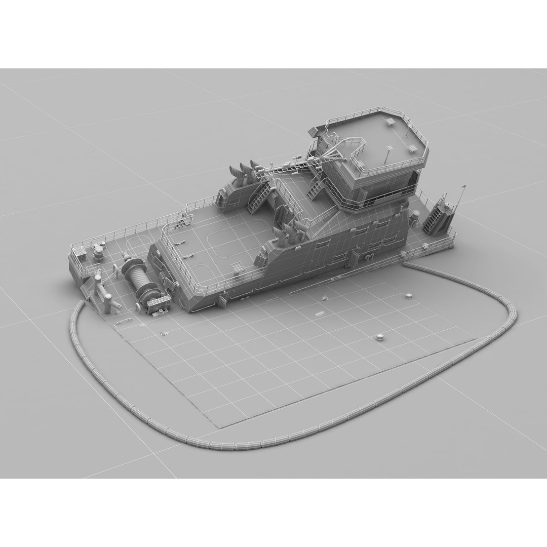 Old Push Boat 3D Model – High Poly Shipwreck, FBX, PBR Textures - View 5