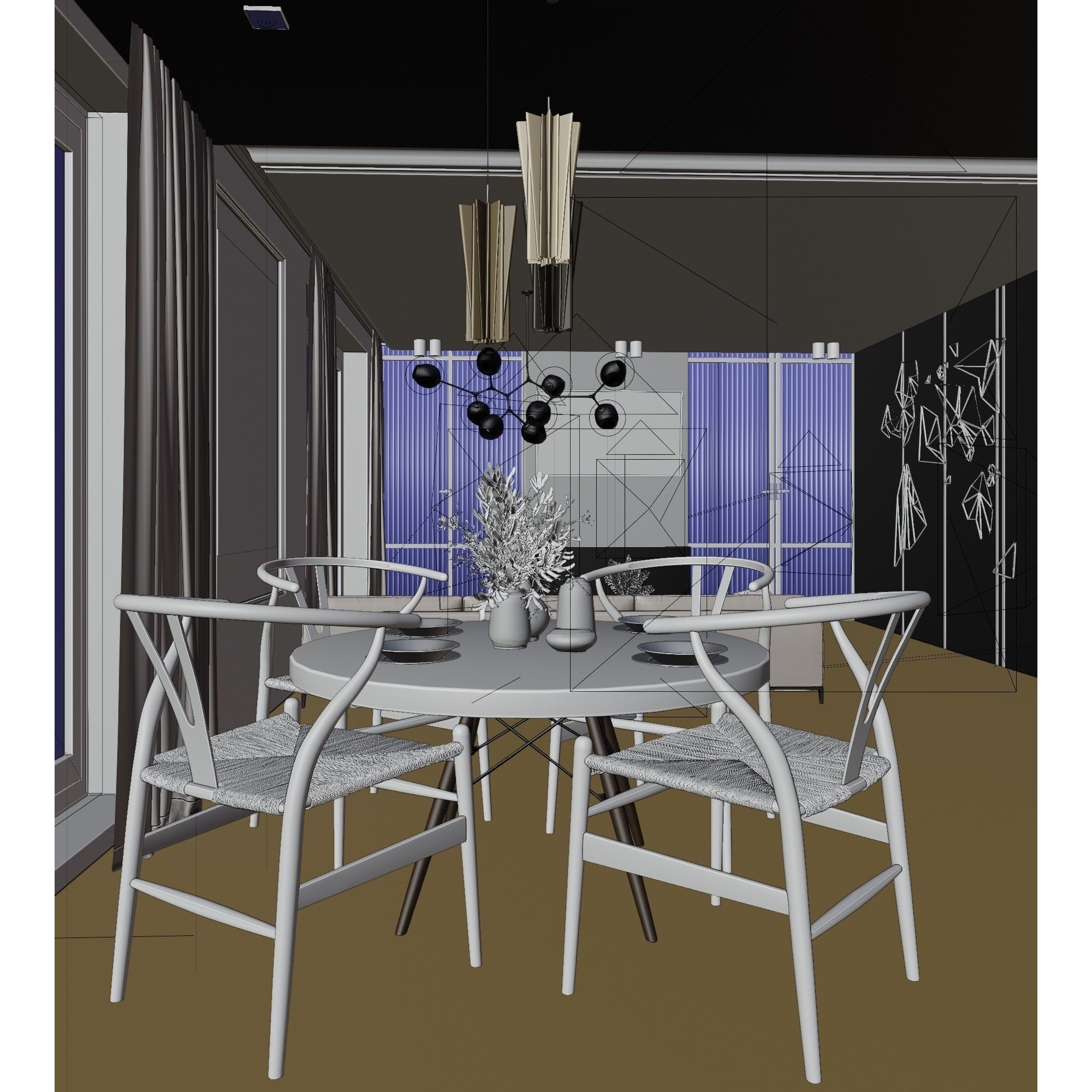 Big Modern Apartment Scene - High-Quality 3D Model