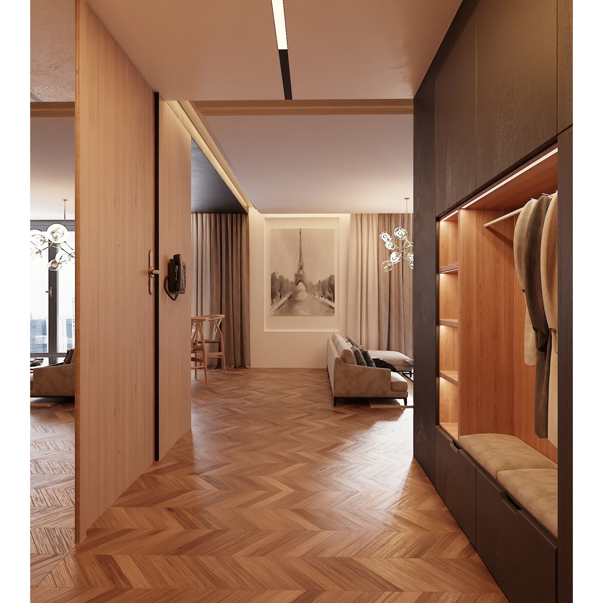 Big Modern Apartment Scene - High-Quality 3D Model - View 12