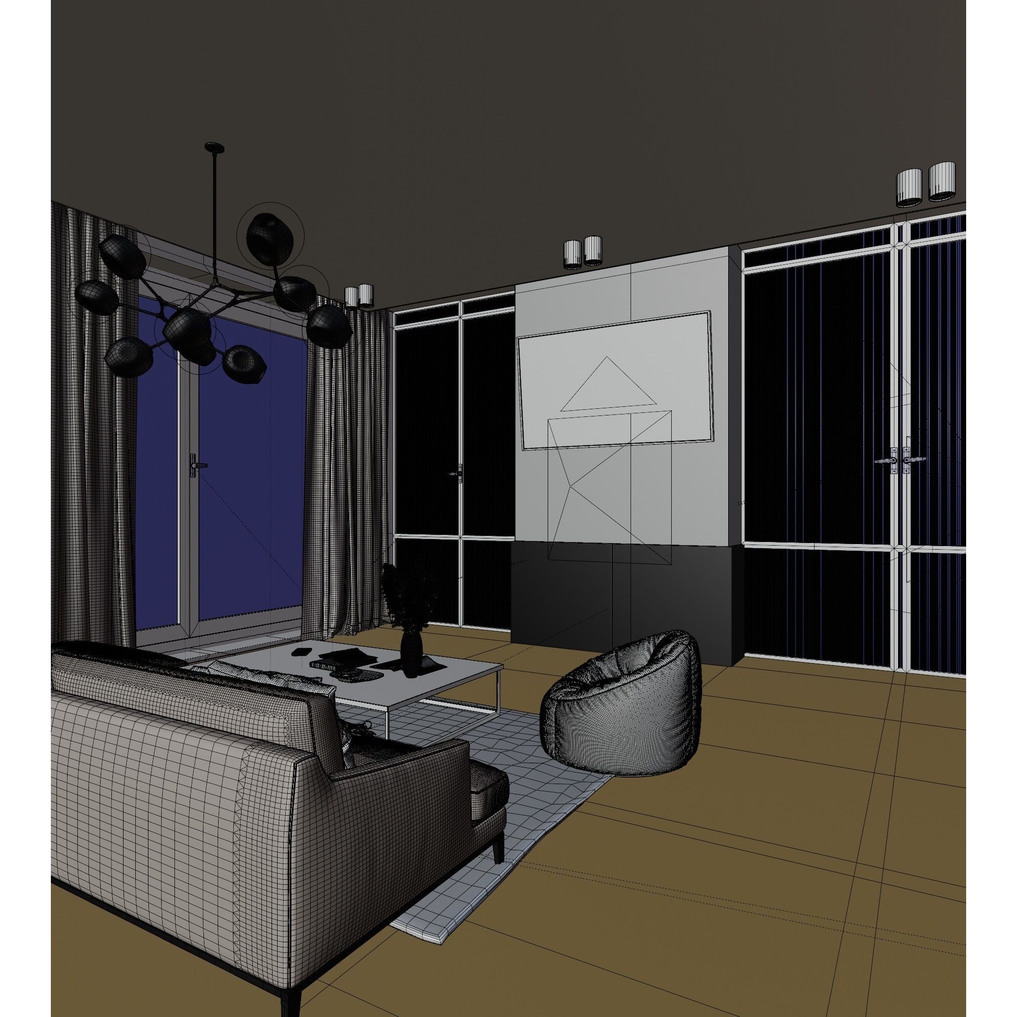 Big Modern Apartment Scene - High-Quality 3D Model - View 20