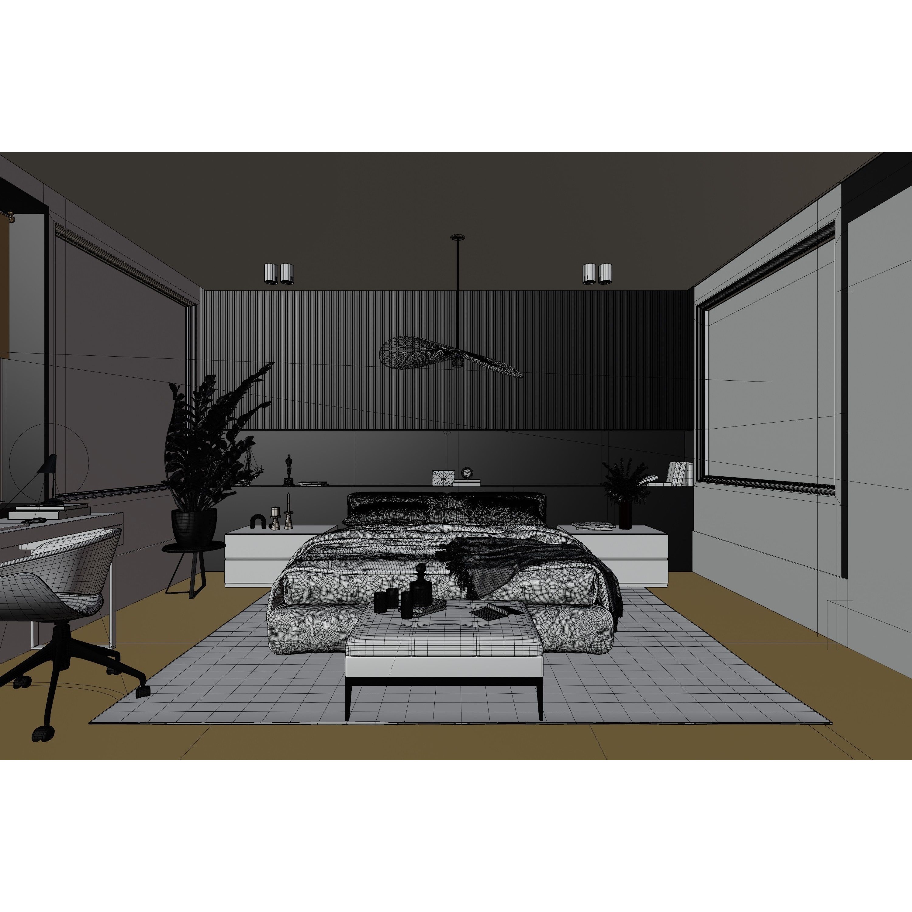 Big Modern Apartment Scene - High-Quality 3D Model - View 22