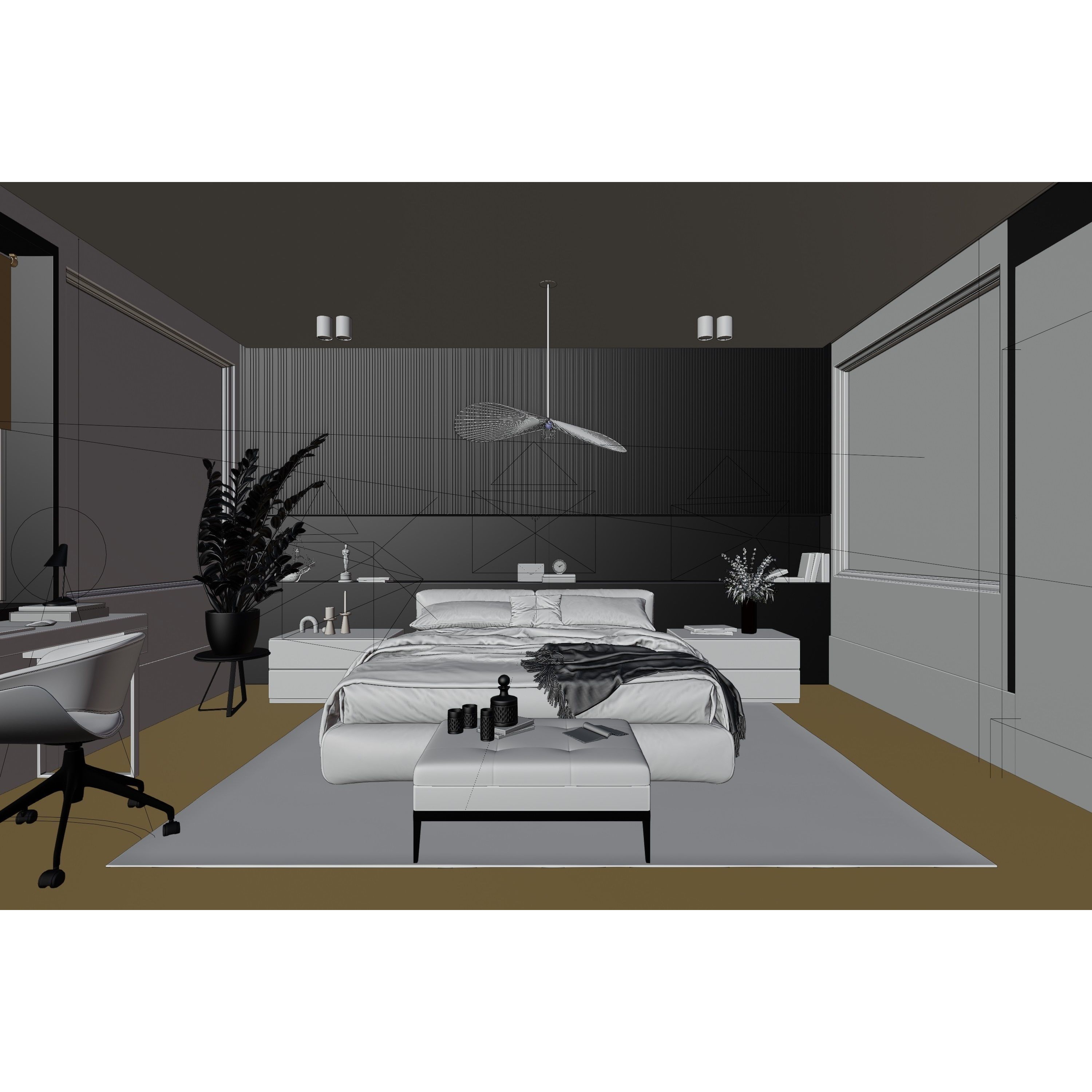 Big Modern Apartment Scene - High-Quality 3D Model - View 23