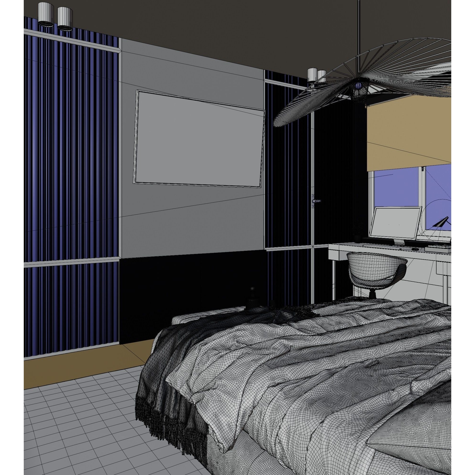 Big Modern Apartment Scene - High-Quality 3D Model - View 24