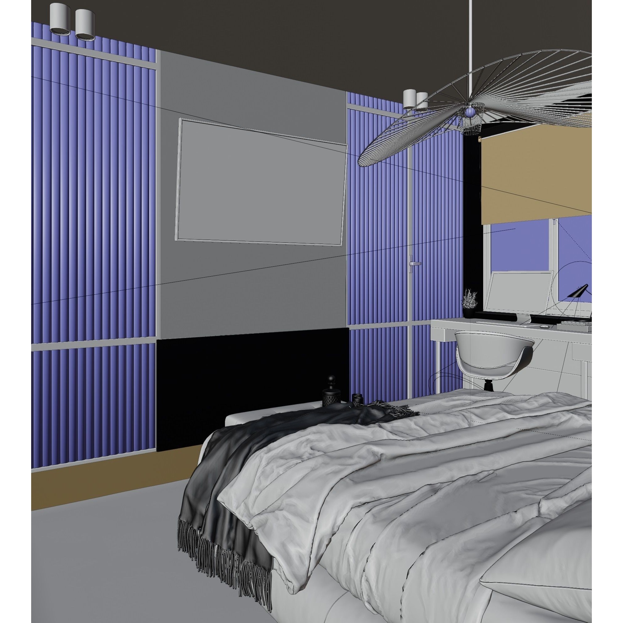 Big Modern Apartment Scene - High-Quality 3D Model - View 25