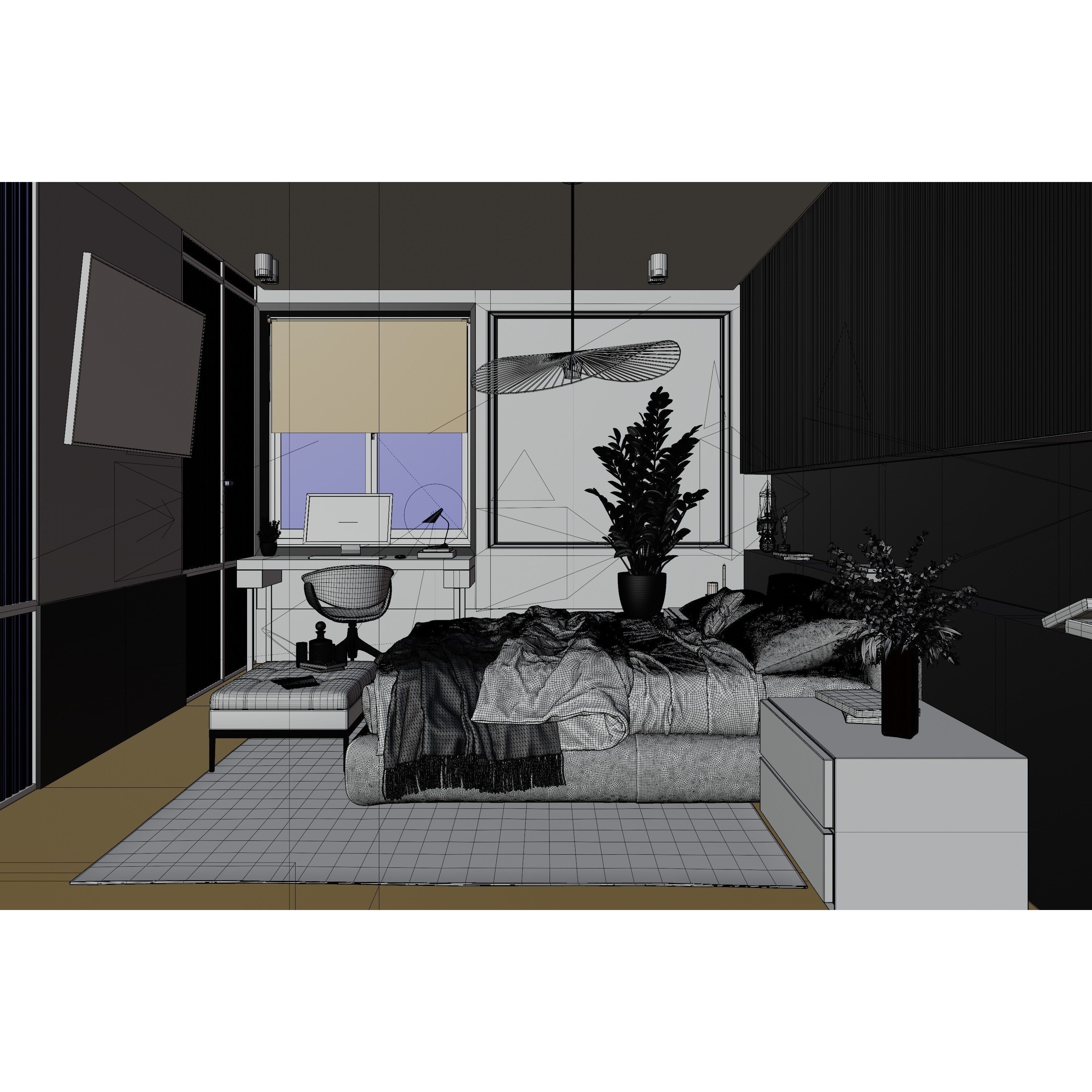 Big Modern Apartment Scene - High-Quality 3D Model - View 28