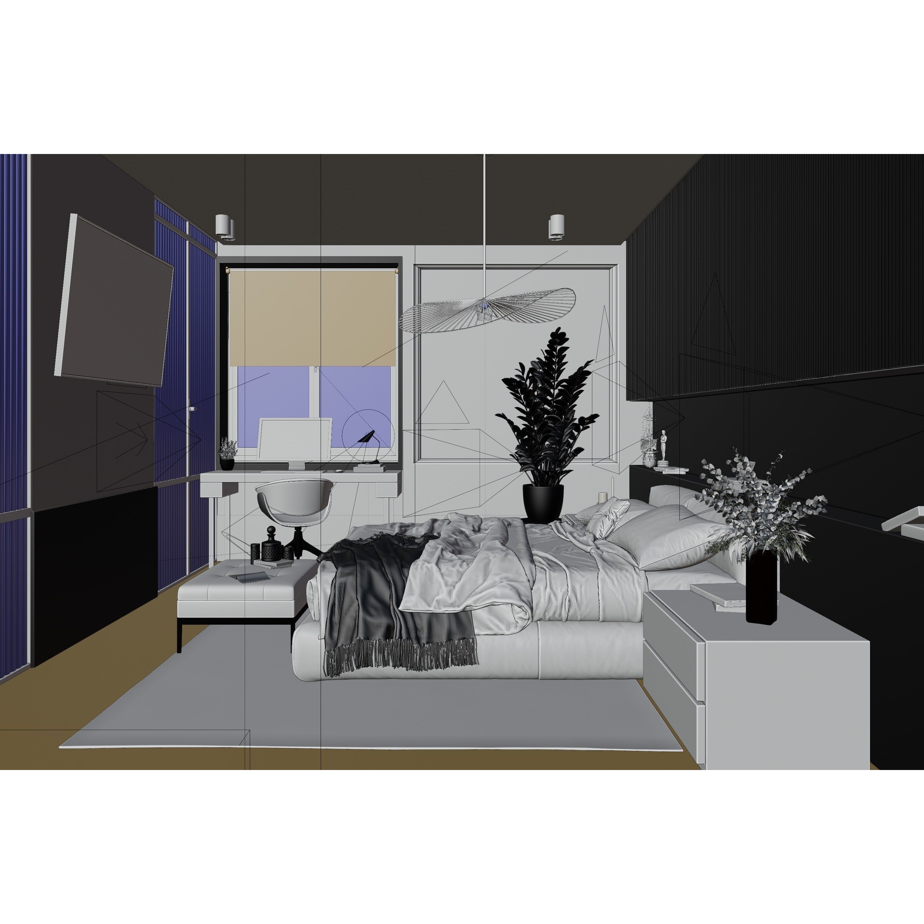 Big Modern Apartment Scene - High-Quality 3D Model - View 29