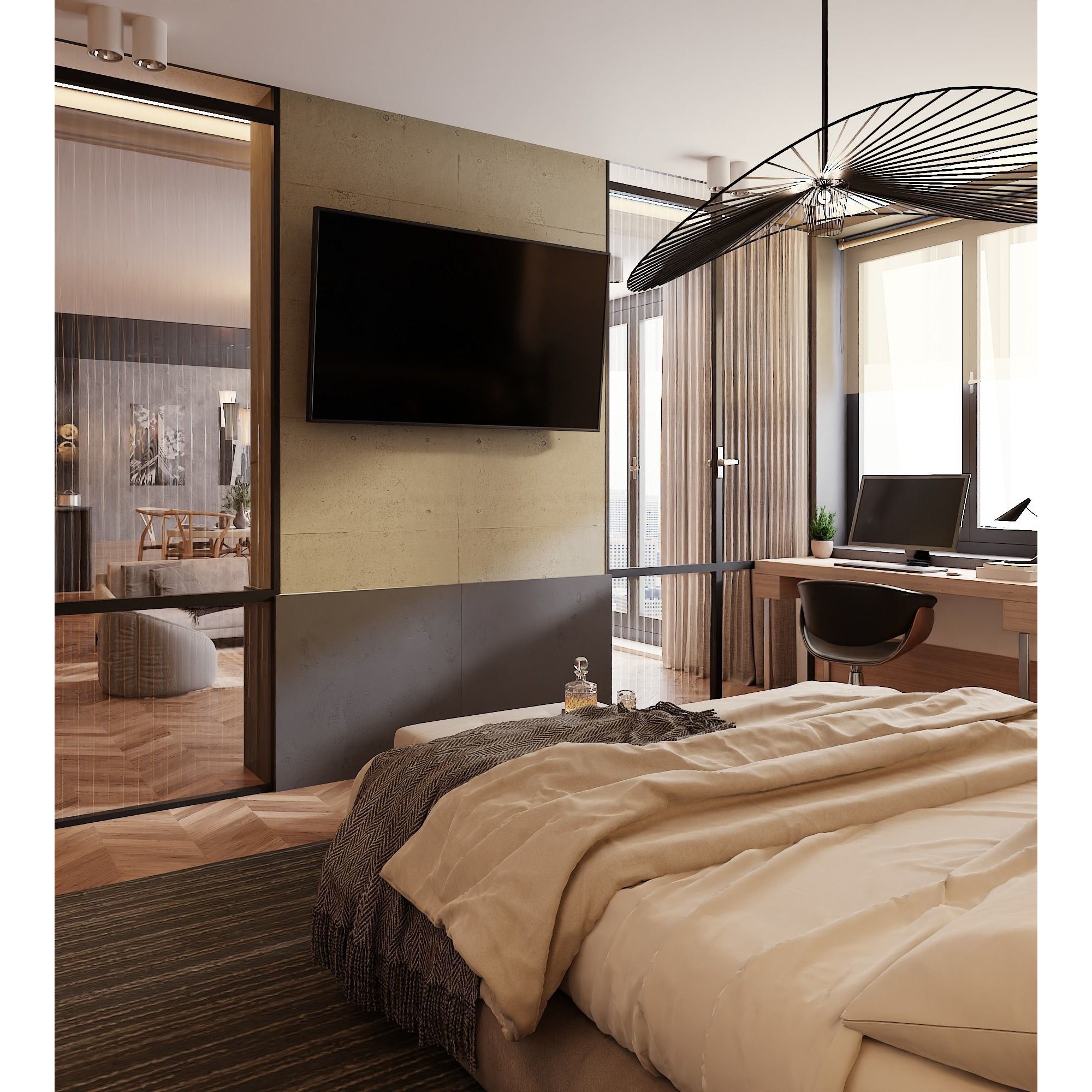 Big Modern Apartment Scene - High-Quality 3D Model - View 7