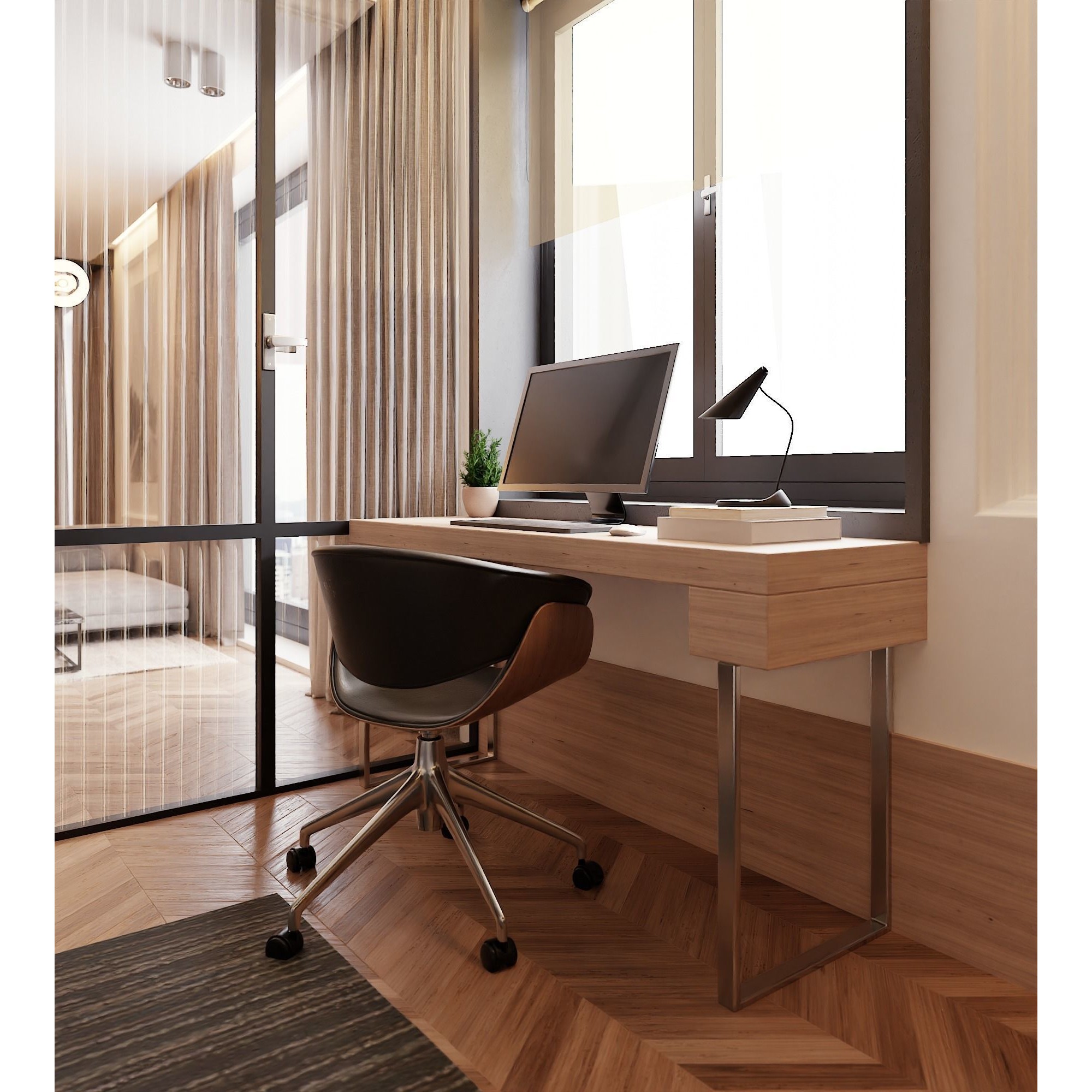 Big Modern Apartment Scene - High-Quality 3D Model - View 8
