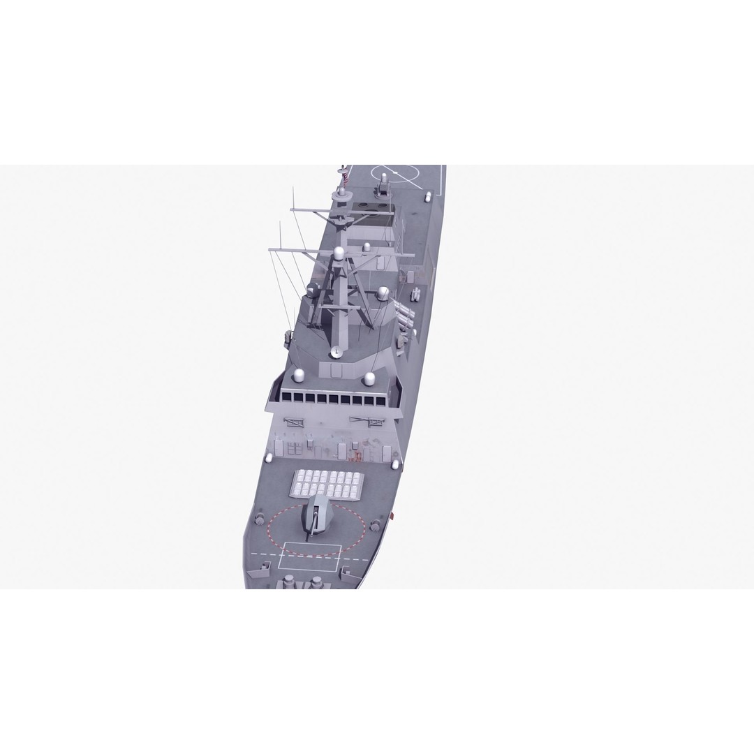 FFG-63 Constellation Class Frigate 3D Model – Low Poly Game Asset, FBX - View 21