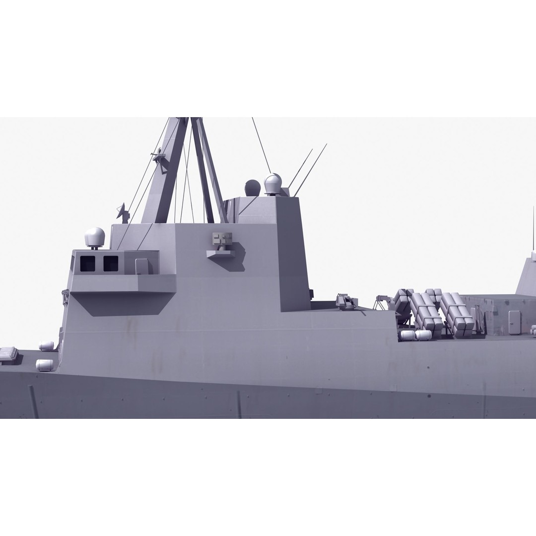 FFG-63 Constellation Class Frigate 3D Model – Low Poly Game Asset, FBX - View 25