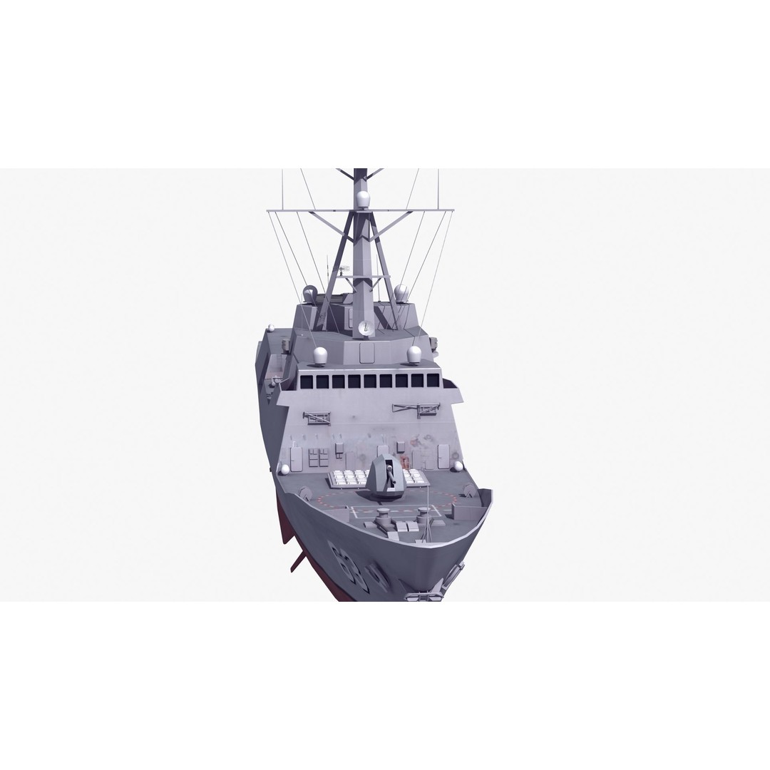 FFG-63 Constellation Class Frigate 3D Model – Low Poly Game Asset, FBX - View 27