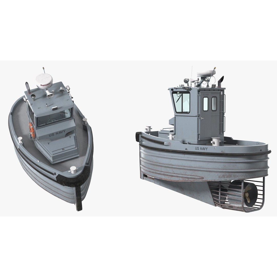 Boomin Beaver US NAVY Boat 3D Model – Rigged PBR Asset for Simulation - View 10