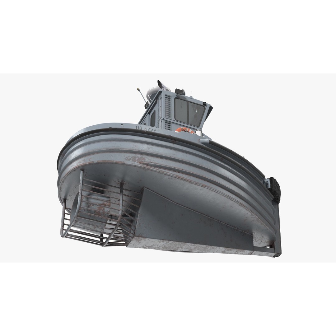 Boomin Beaver US NAVY Boat 3D Model – Rigged PBR Asset for Simulation - View 11