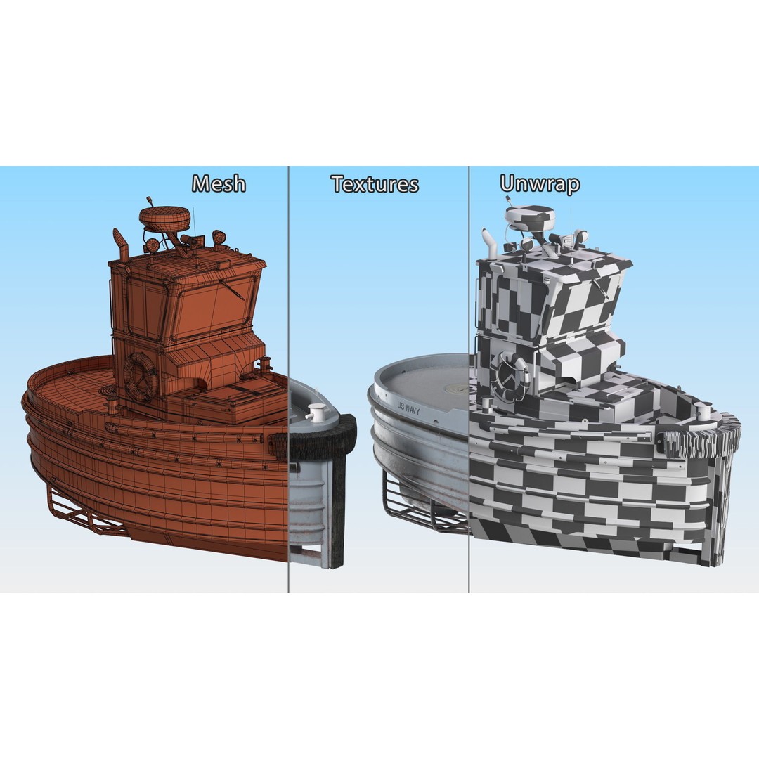 Boomin Beaver US NAVY Boat 3D Model – Rigged PBR Asset for Simulation - View 16