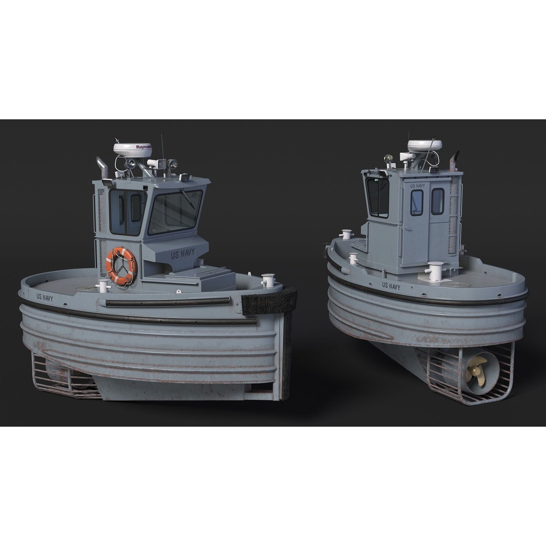 Boomin Beaver US NAVY Boat 3D Model – Rigged PBR Asset for Simulation - View 5
