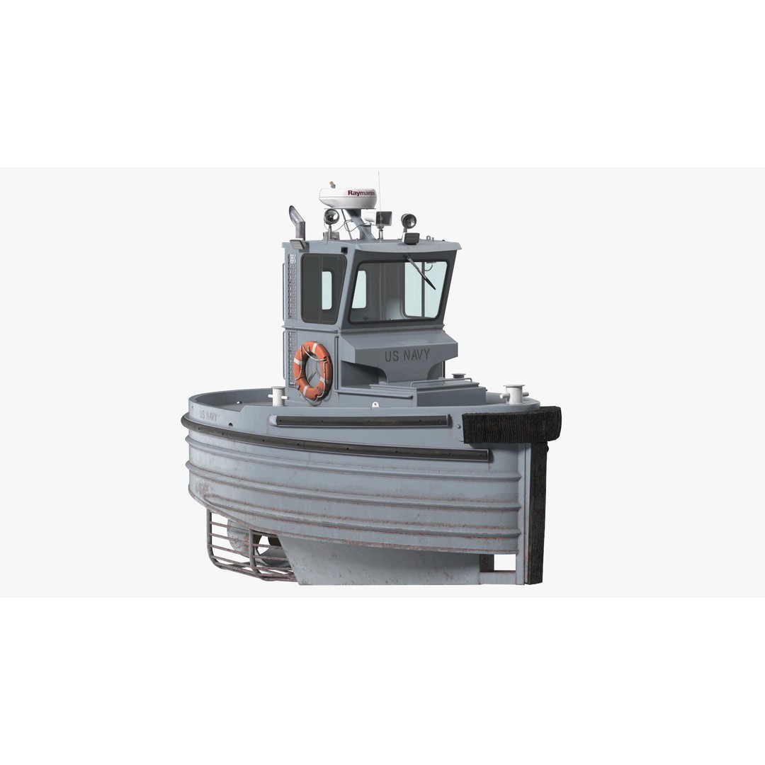Boomin Beaver US NAVY Boat 3D Model – Rigged PBR Asset for Simulation - View 6