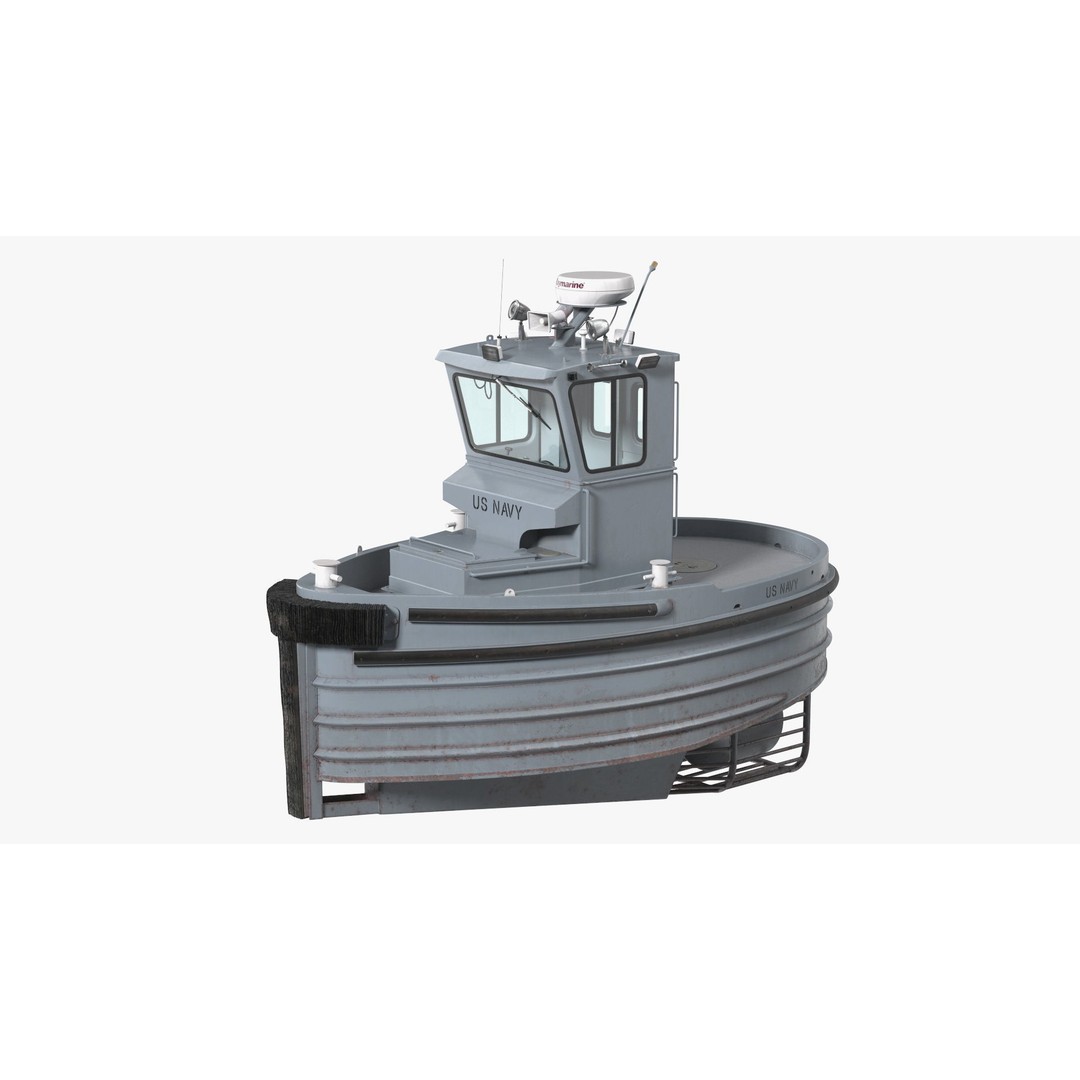 Boomin Beaver US NAVY Boat 3D Model – Rigged PBR Asset for Simulation - View 7