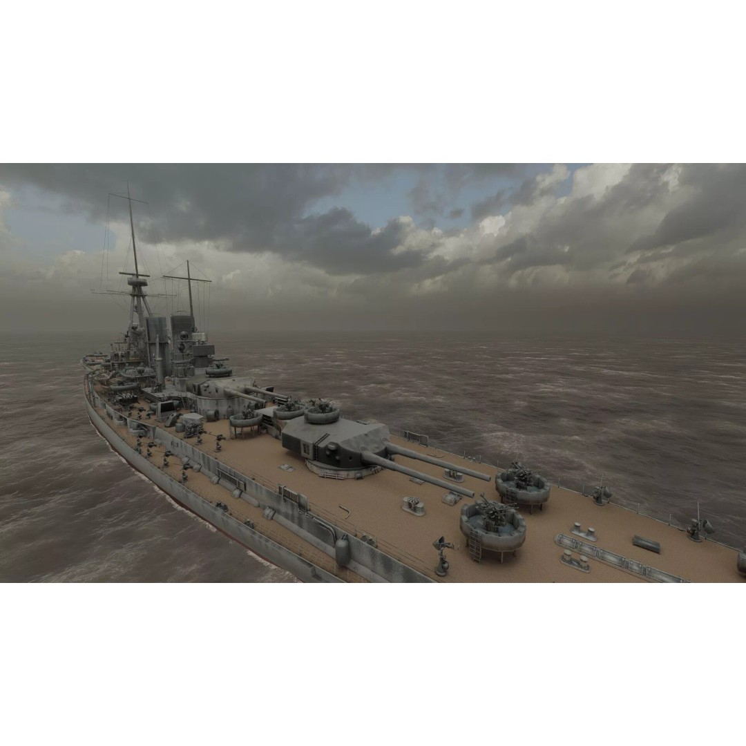 WW2 German Navy Heavy Detailed Destroyer 3D Model – Game Ready, Lumion - View 38