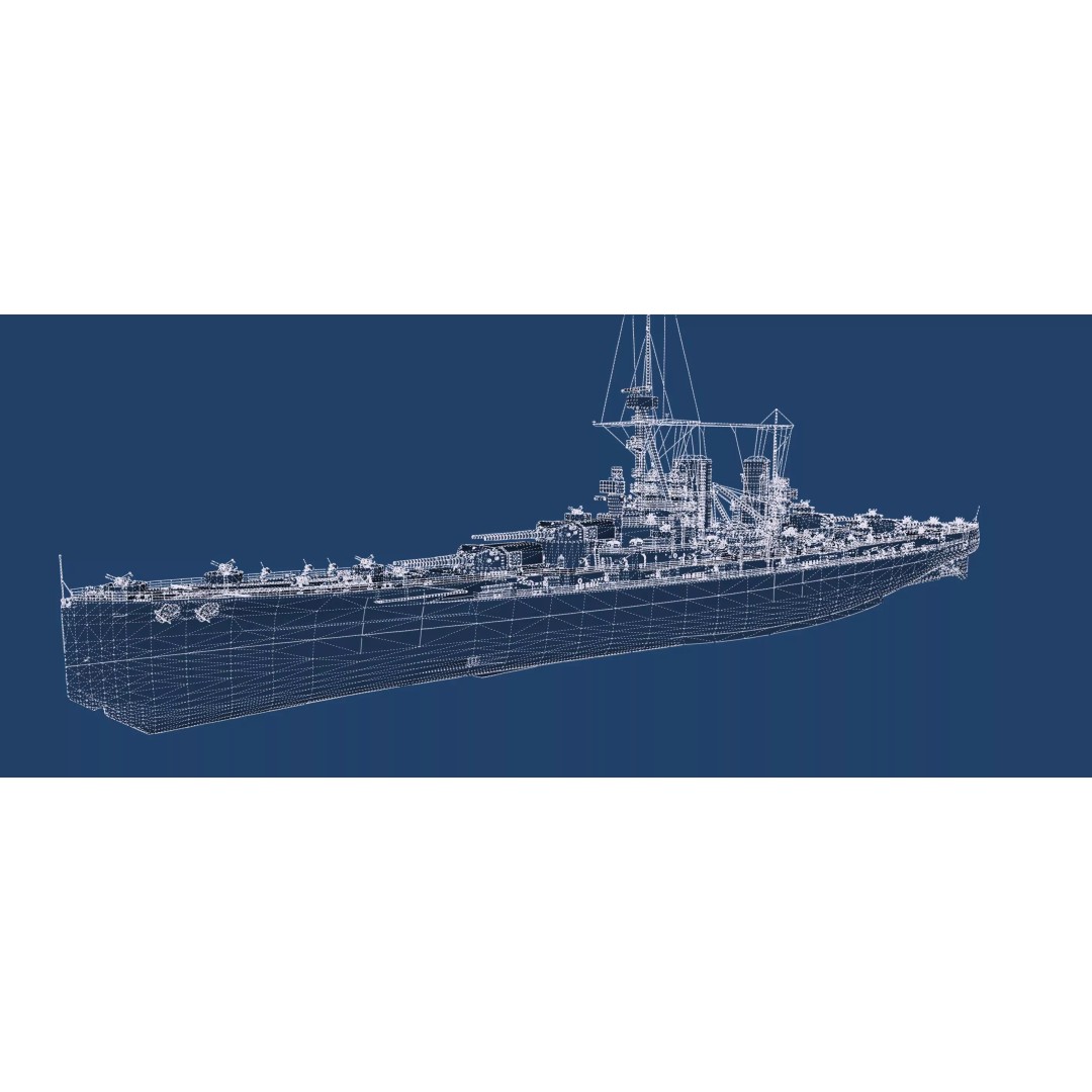 WW2 German Navy Heavy Detailed Destroyer 3D Model – Game Ready, Lumion - View 45