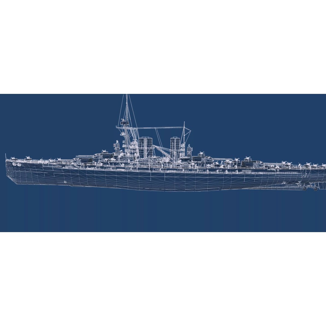 WW2 German Navy Heavy Detailed Destroyer 3D Model – Game Ready, Lumion - View 46