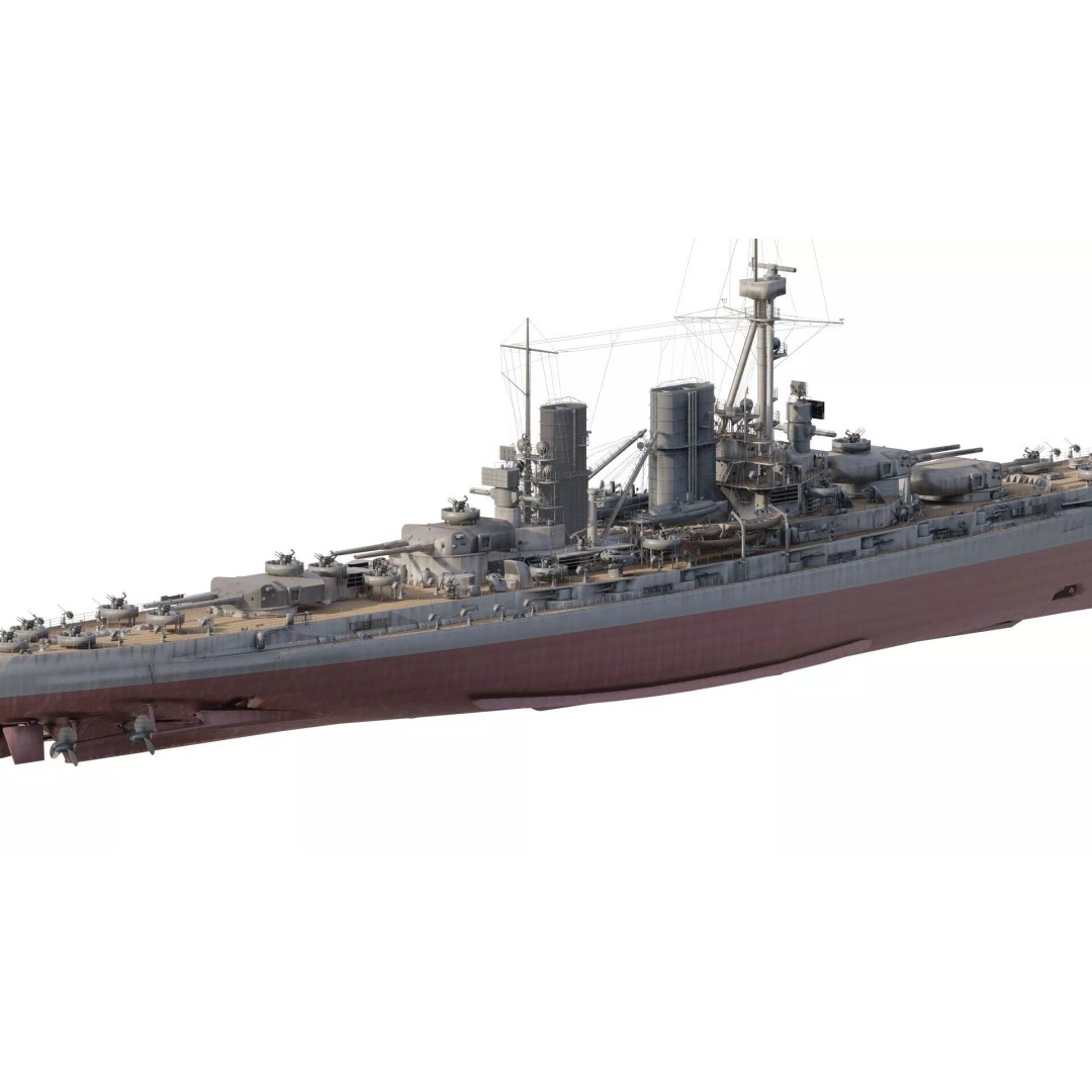 WW2 German Navy Heavy Detailed Destroyer 3D Model – Game Ready, Lumion - View 5