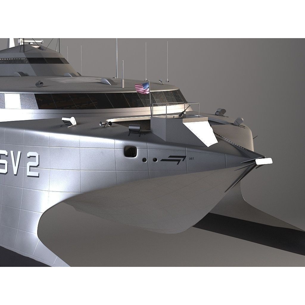 US Navy HSV-2 Swift 3D Model – High Poly Military Watercraft, FBX - View 10