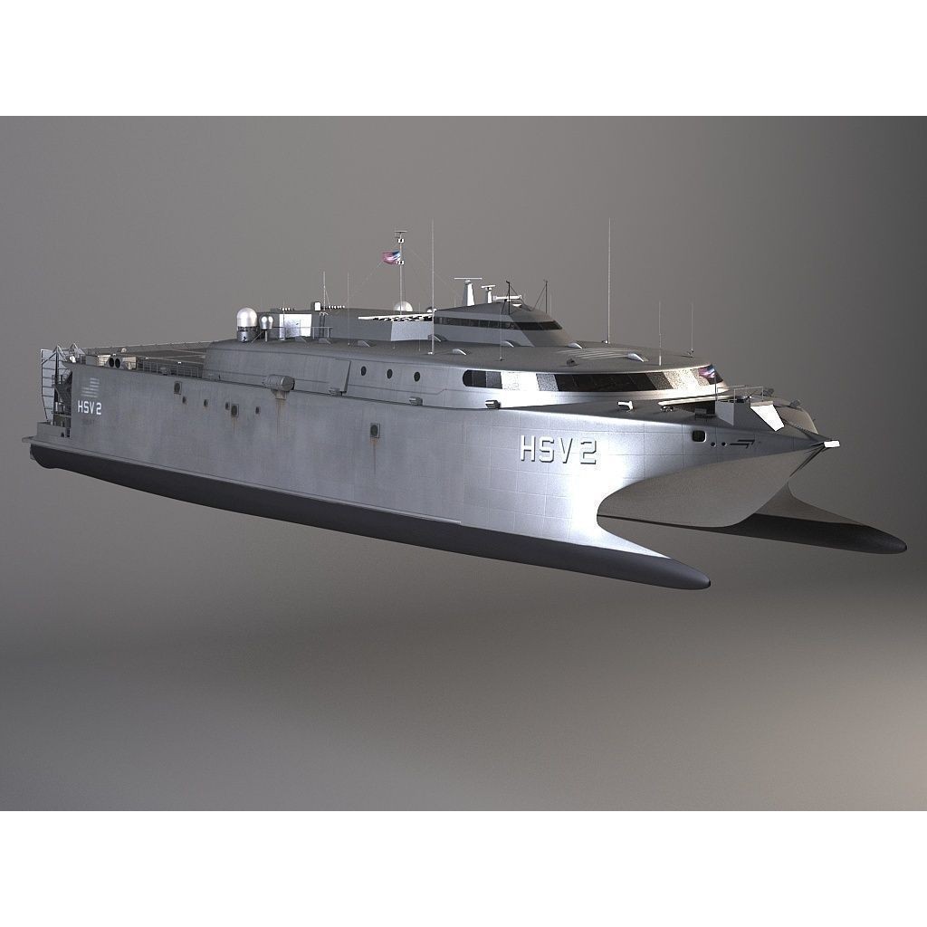 US Navy HSV-2 Swift 3D Model – High Poly Military Watercraft, FBX - View 13