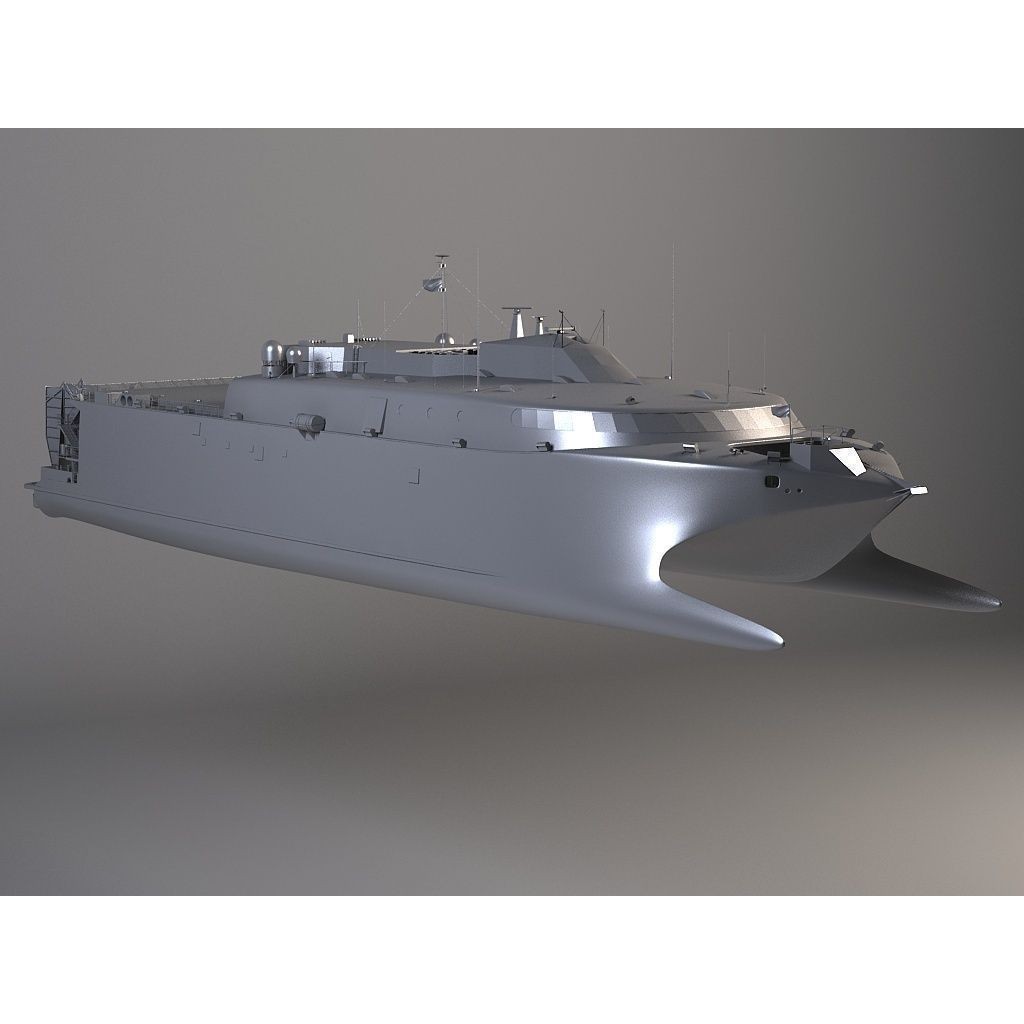 US Navy HSV-2 Swift 3D Model – High Poly Military Watercraft, FBX - View 15