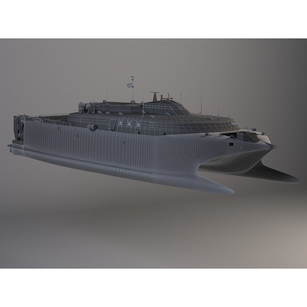 US Navy HSV-2 Swift 3D Model – High Poly Military Watercraft, FBX - View 17