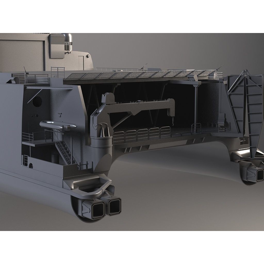 US Navy HSV-2 Swift 3D Model – High Poly Military Watercraft, FBX - View 18