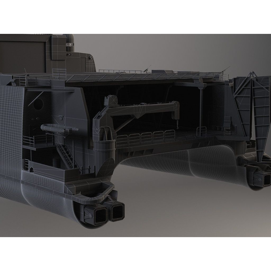 US Navy HSV-2 Swift 3D Model – High Poly Military Watercraft, FBX - View 19