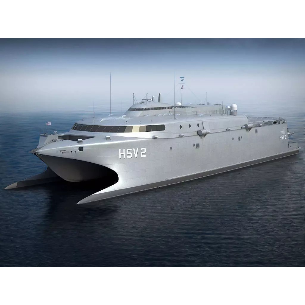US Navy HSV-2 Swift 3D Model – High Poly Military Watercraft, FBX - View 2