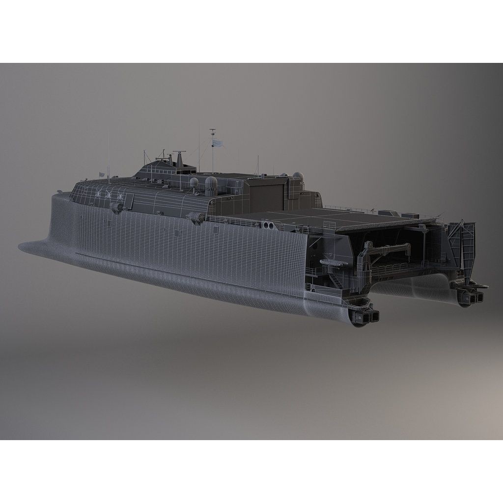 US Navy HSV-2 Swift 3D Model – High Poly Military Watercraft, FBX - View 20