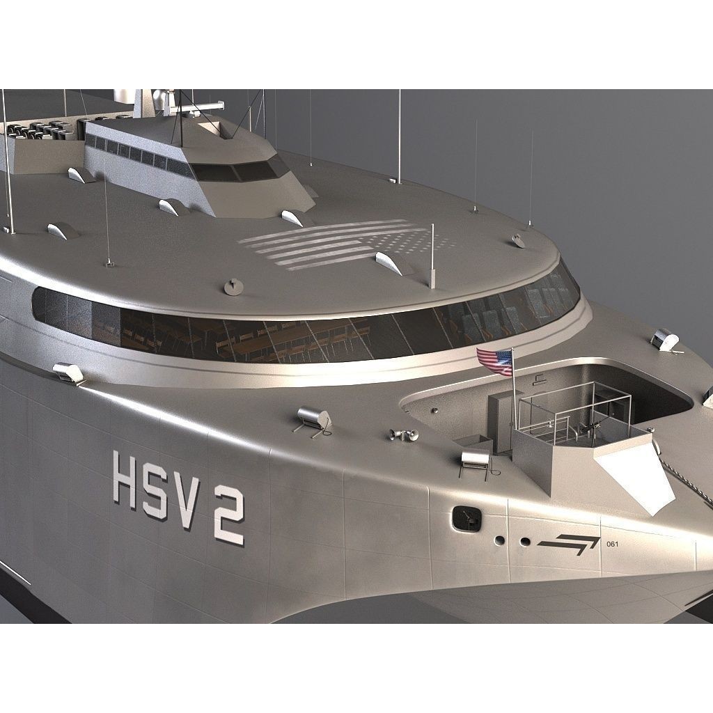 US Navy HSV-2 Swift 3D Model – High Poly Military Watercraft, FBX - View 5