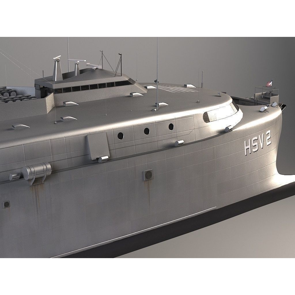 US Navy HSV-2 Swift 3D Model – High Poly Military Watercraft, FBX - View 7