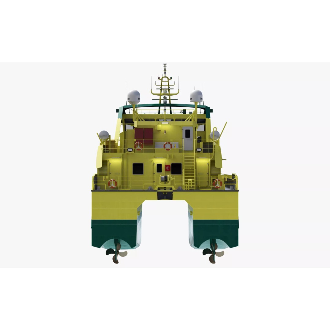 Ambulance Vessel 3D Model – High Detail Emergency Response Ship, FBX - View 11