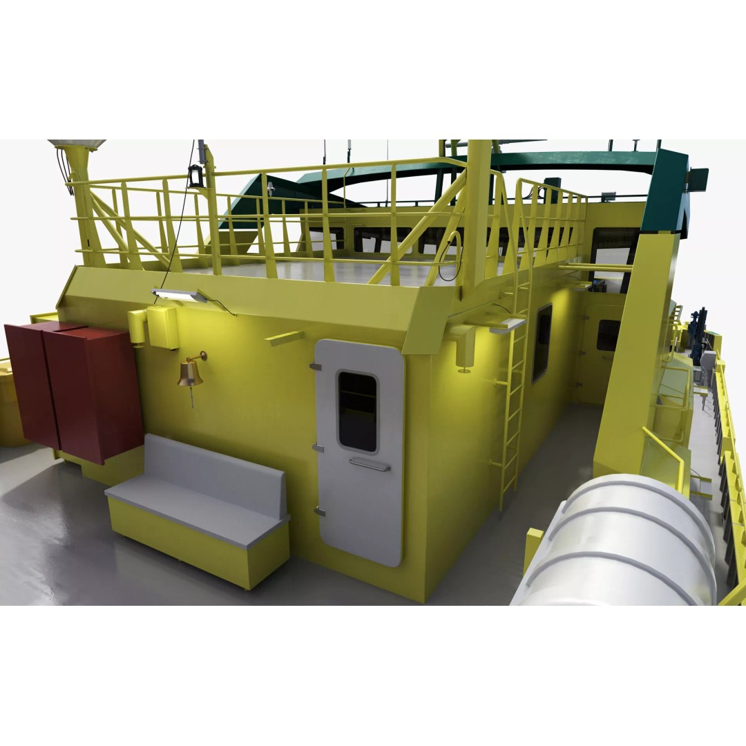 Ambulance Vessel 3D Model – High Detail Emergency Response Ship, FBX - View 18