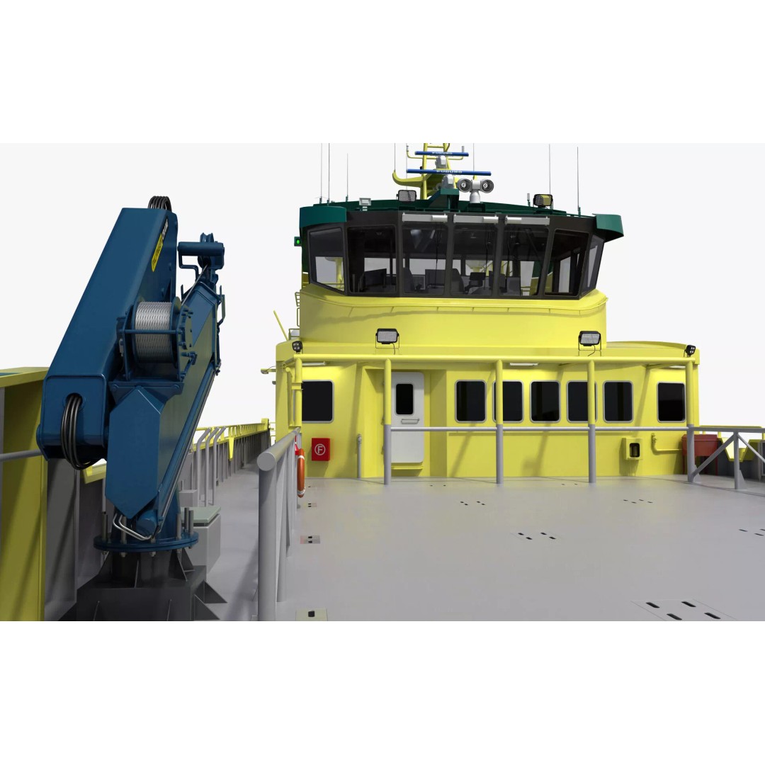 Ambulance Vessel 3D Model – High Detail Emergency Response Ship, FBX - View 27