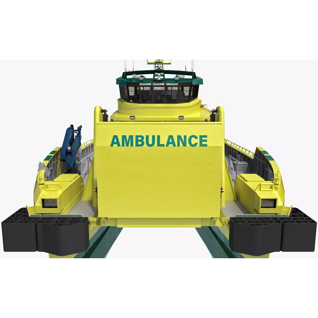 Ambulance Vessel 3D Model – High Detail Emergency Response Ship, FBX - View 32
