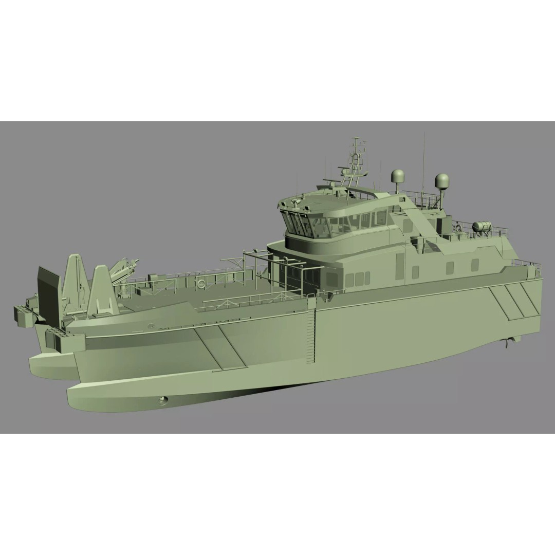 Ambulance Vessel 3D Model – High Detail Emergency Response Ship, FBX - View 42