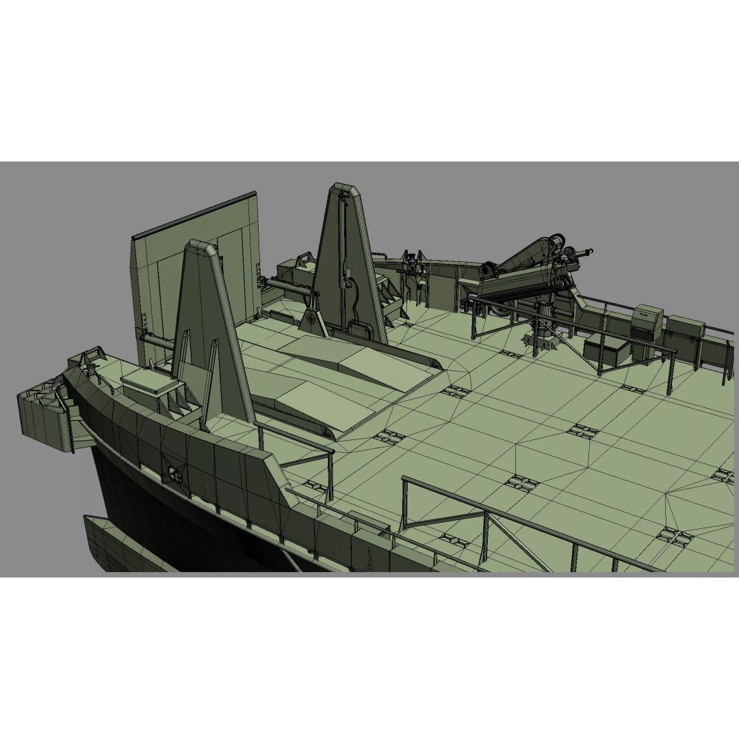 Ambulance Vessel 3D Model – High Detail Emergency Response Ship, FBX - View 51