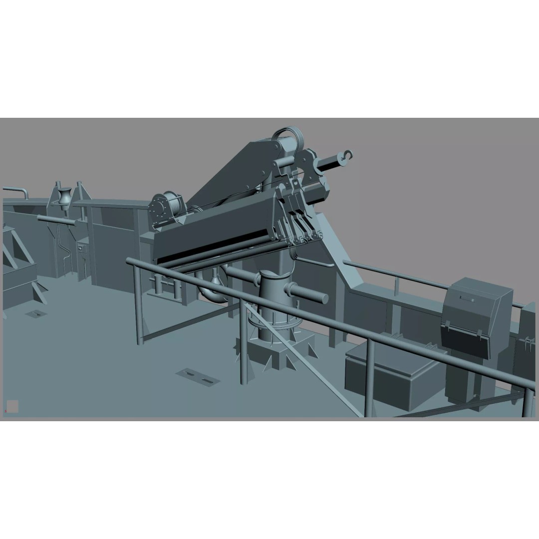 Ambulance Vessel 3D Model – High Detail Emergency Response Ship, FBX - View 52