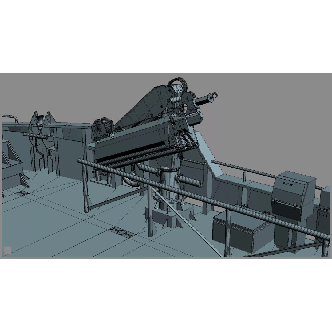 Ambulance Vessel 3D Model – High Detail Emergency Response Ship, FBX - View 53